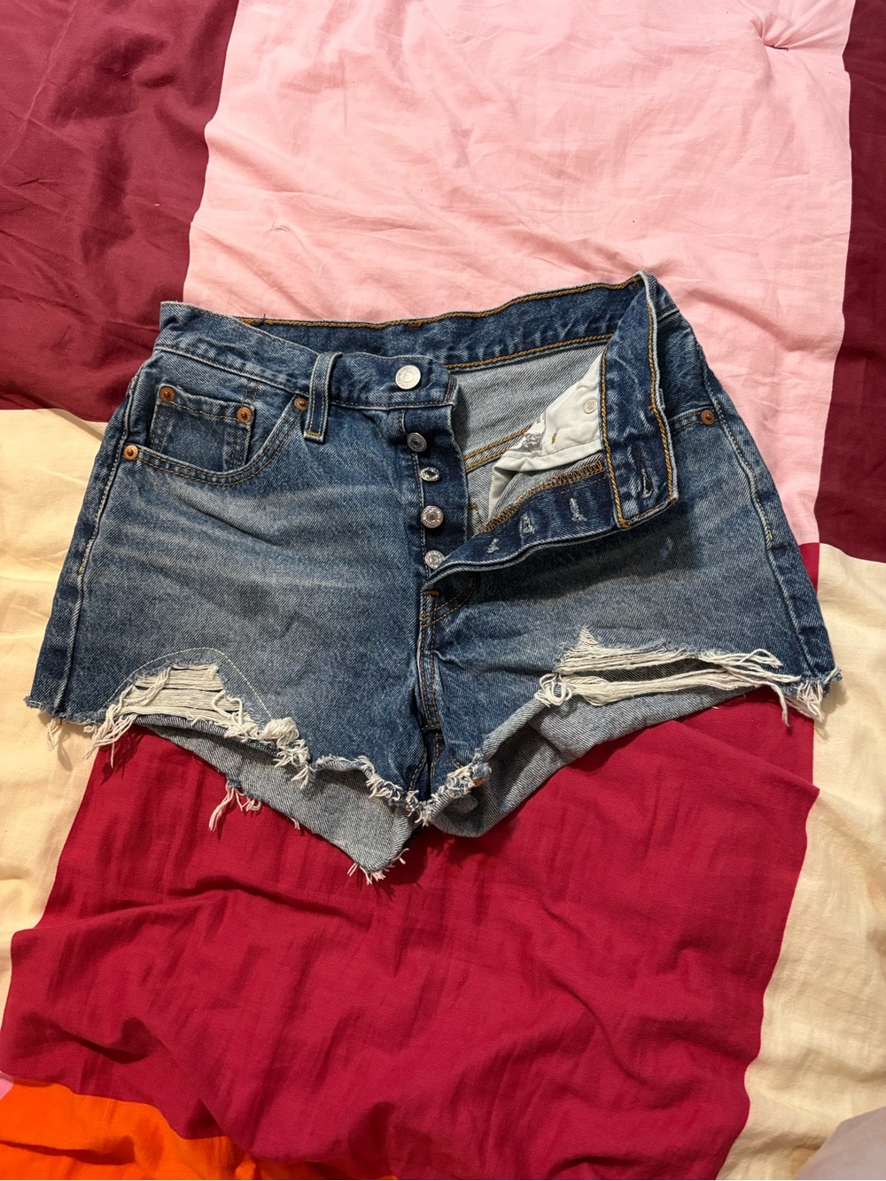 Levi's Distressed 501 Shorts